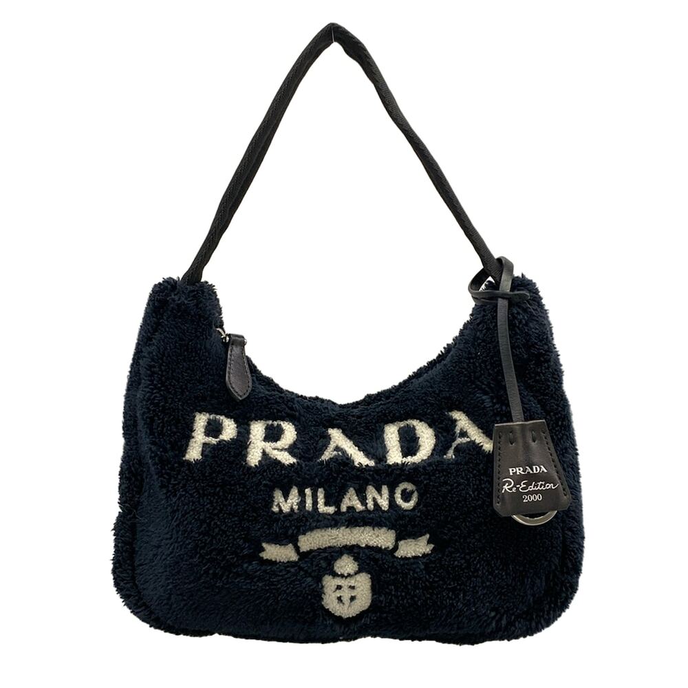 Prada Handbag Black Cream